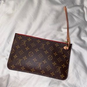 Authentic LV neverfull wristlet